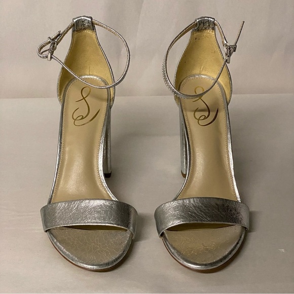 NEW Sam Edelman Silver Yaro Block Sandals - Picture 1 of 6